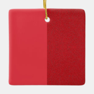 Modern Red Split Ornament with Texture – Customize