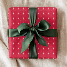 Modern Red Star Christmas Holiday Pattern
