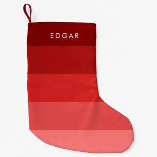 Modern Red stripes Small Christmas Stocking
