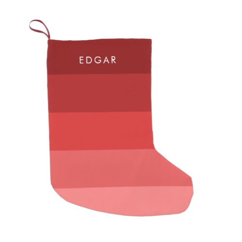 Modern Red stripes Small Christmas Stocking