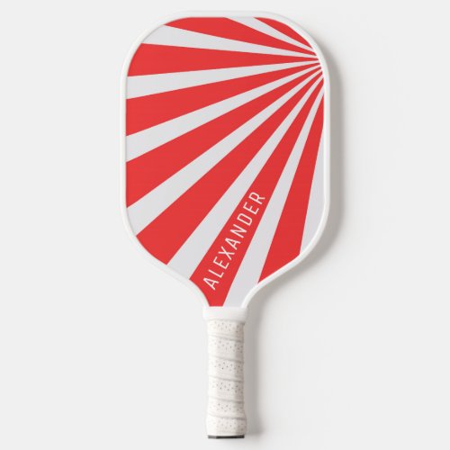 Modern Red Sunburst Custom Pickleball Paddle