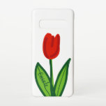 Modern red tulip vector art design Zazzle basic Samsung Galaxy S10 Case<br><div class="desc">Modern red tulip vector art design Zazzle basic Samsung Galaxy S10 Case. One of the cheapest value phone covers on Zazzle. Unique Birthday gift idea for friends and family. Trendy floral print with custom name print.</div>