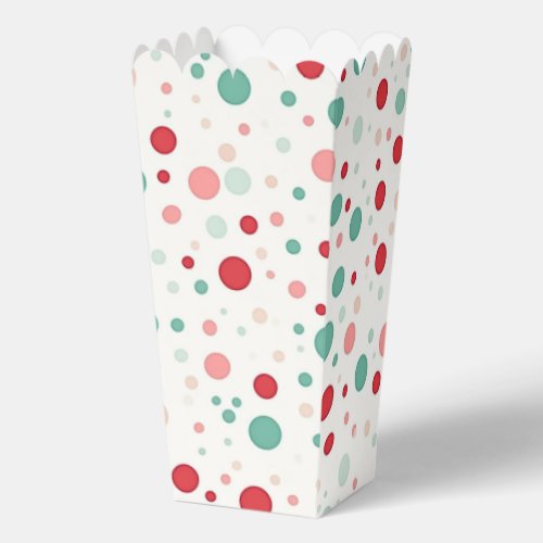 Modern Red Turquoise Polka Dot Chic Favor Boxes