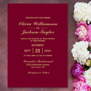 Modern Red Wedding Invitation