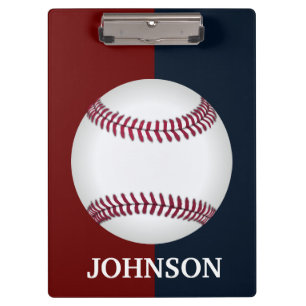 Modern Red, White, and Blue Baseball Clipboard