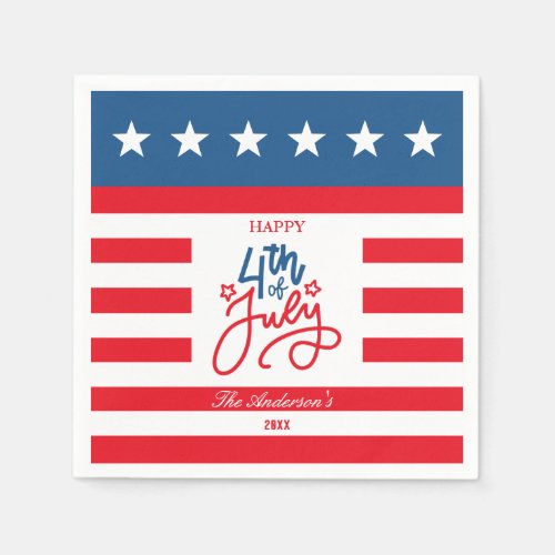 Modern Red, White & Blue 4Th July Flag Party 