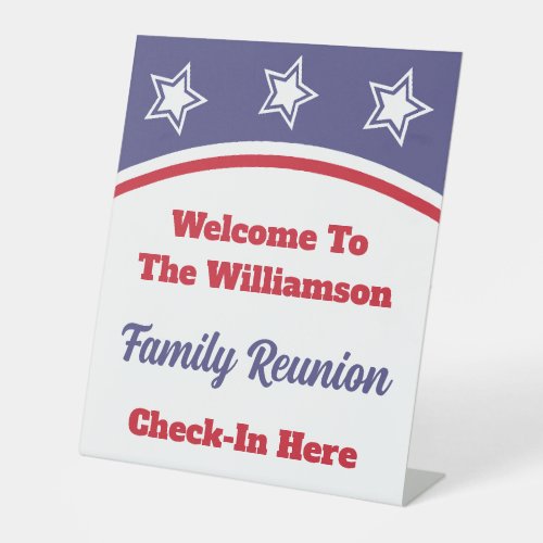Modern Red White Blue Family Reunion