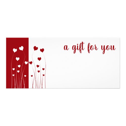 Modern Red White Love Romantic Hearts Gift Card