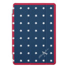 Modern Red White Navy Blue Stars Pattern Monogram iPad Pro Cover Modern Red White Navy Blue Stars Pattern Monogram iPad Pro Cover