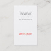 Modern Red White Painter Template Business Card (Back)