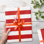 Modern Red White Stripes Christmas Wrapping Paper<br><div class="desc">Modern Red White Stripes Christmas Wrapping Paper</div>