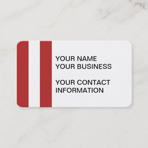 Modern Red White Stripes Pattern Business Card