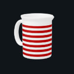 Modern Red White Stripes USA Flag Beverage Pitcher<br><div class="desc">Adorable for the modern kitchen's daily  use,  but specially fitting for a 4th of July celebration.</div>