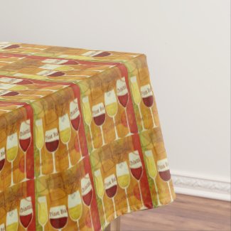Modern Red White Wine Pinot Chianti Pattern Orange