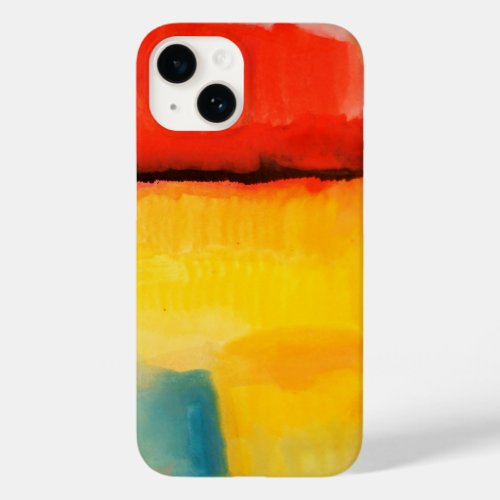 Modern Red Yellow Abstract Painting Case_Mate iPhone 14 Case