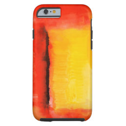 Modern Red Yellow Abstract Painting iPhone 6 Case