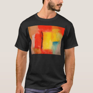 Modern Red Yellow Abstract Painting T-Shirt