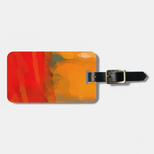 Modern Red Yellow Blue Abstract Luggage Tag
