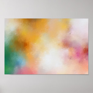 Modern Red Yellow Blue Colorful Abstract Trendy Poster