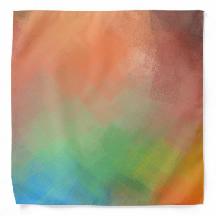 Modern Red Yellow Blue Green Abstract Art Template Bandana