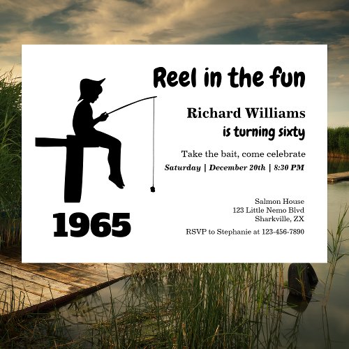 Modern Reel in the Fun Fisherman 60th Birthday