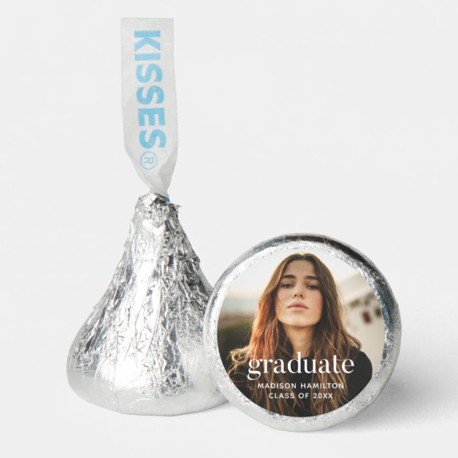 Modern Refined Graduate Photo Graduation Hershey®'s Kisses® (Front)