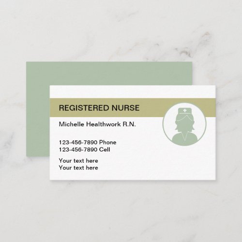 Modern Registered Nurse Medical Businesscards Business Card