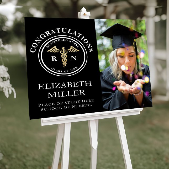 Modern Registered Nurse RN Medical Graduate Photo Foam Board (Creator Uploaded)