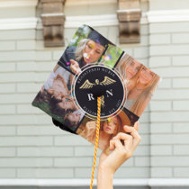 Modern Registered Nurse RN Medical Graduate Photo Graduation Cap Topper