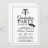 Modern Registered Nurse School RN GRADUATION Party Invitation (Front/Back)