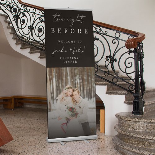 Modern Rehearsal Welcome Sign Stand Banner