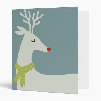 Modern Reindeer Holiday Binder by koncepts at Zazzle