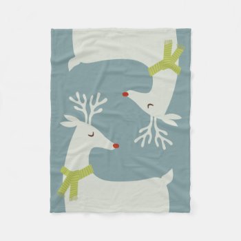 Modern Reindeer Holiday Blanket by koncepts at Zazzle