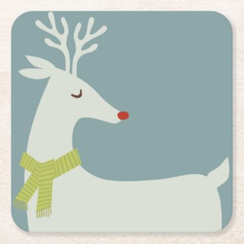 Modern Reindeer Holiday Coasters by koncepts at Zazzle