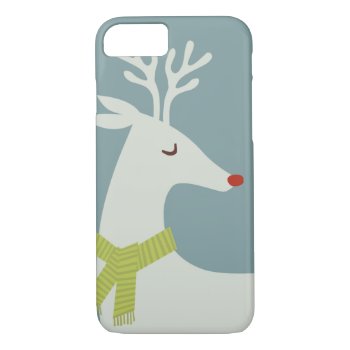 Modern Reindeer Holiday Iphone 7 Case by koncepts at Zazzle