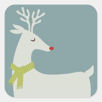 Modern Reindeer Holiday Stickers by koncepts at Zazzle