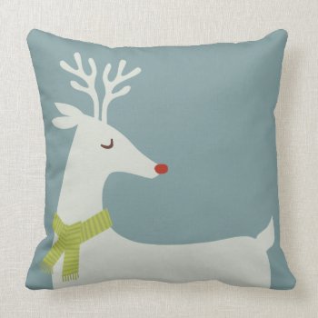Modern Reindeer Holiday Throw Pillow by koncepts at Zazzle