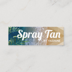 Modern Relaxing Beach Mobile Spray Tan Mini Business Card