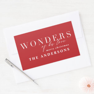 Modern religious chic typography Christmas Rectangular Sticker
