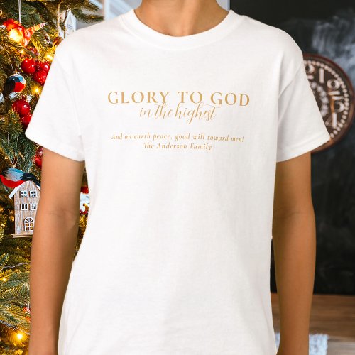 Modern Religious Christian Faith Based Gold White T_Shirt