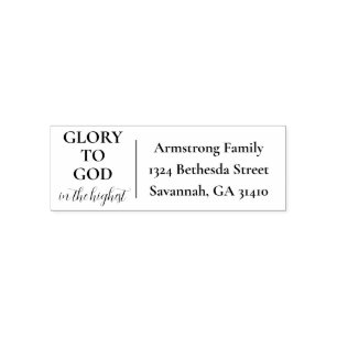 Modern Religious Christmas Return Address Self-inking Stamp