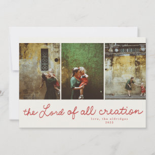 Modern Religious Handwritten Christmas Photo Card