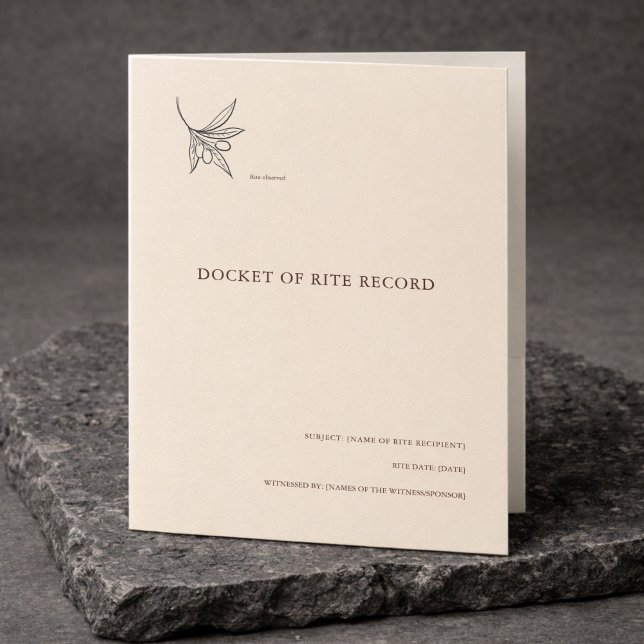 Modern Religious Keepsake Documents  Pocket Folder (Sacraments Documents Pocket Folder)