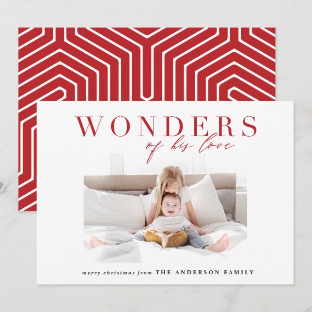 Modern religious multi photo christmas holiday card (Front/Back)