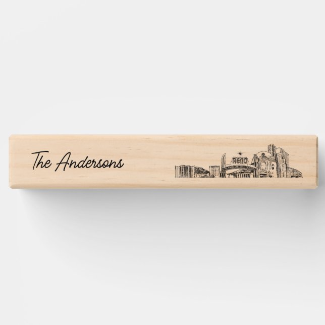 Modern Reno Wedding Guestbook Lawn Game Topple Tower (Front)