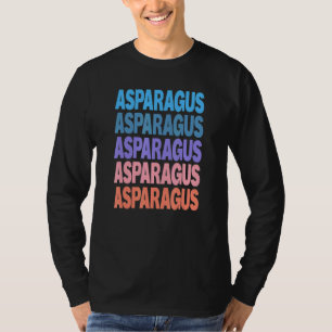 Modern Repeated Text Asparagus T-Shirt