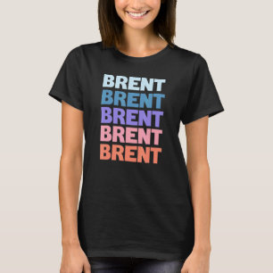Modern Repeated Text Brent T-Shirt