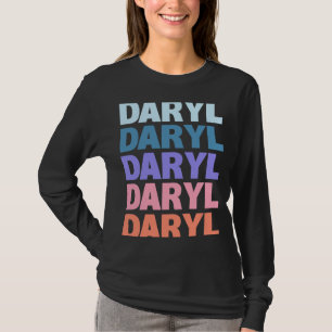Modern Repeated Text Daryl T-Shirt