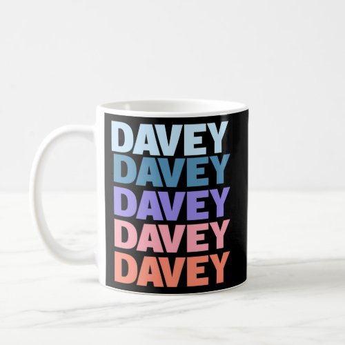 Modern Repeated Text Davey Coffee Mug
