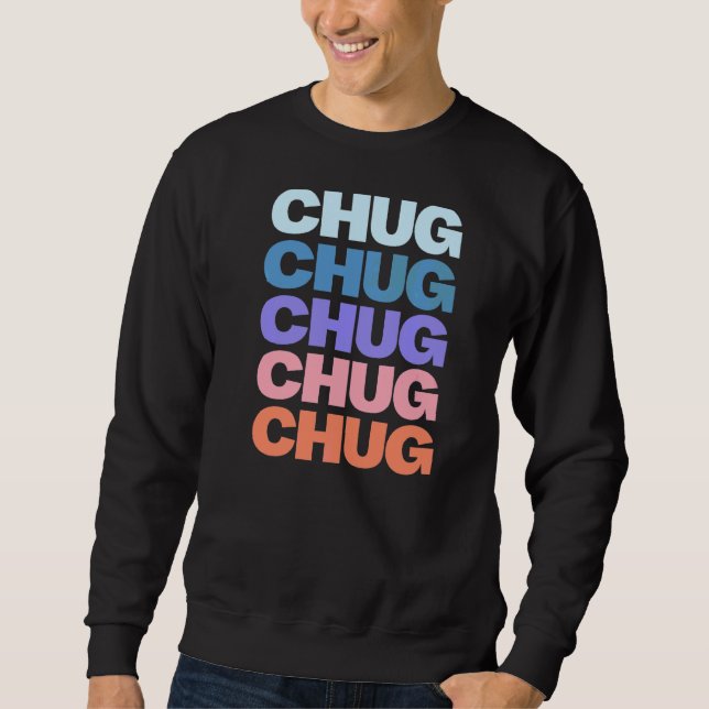 Modern Repeated Text Design Chug Sweatshirt (Front)